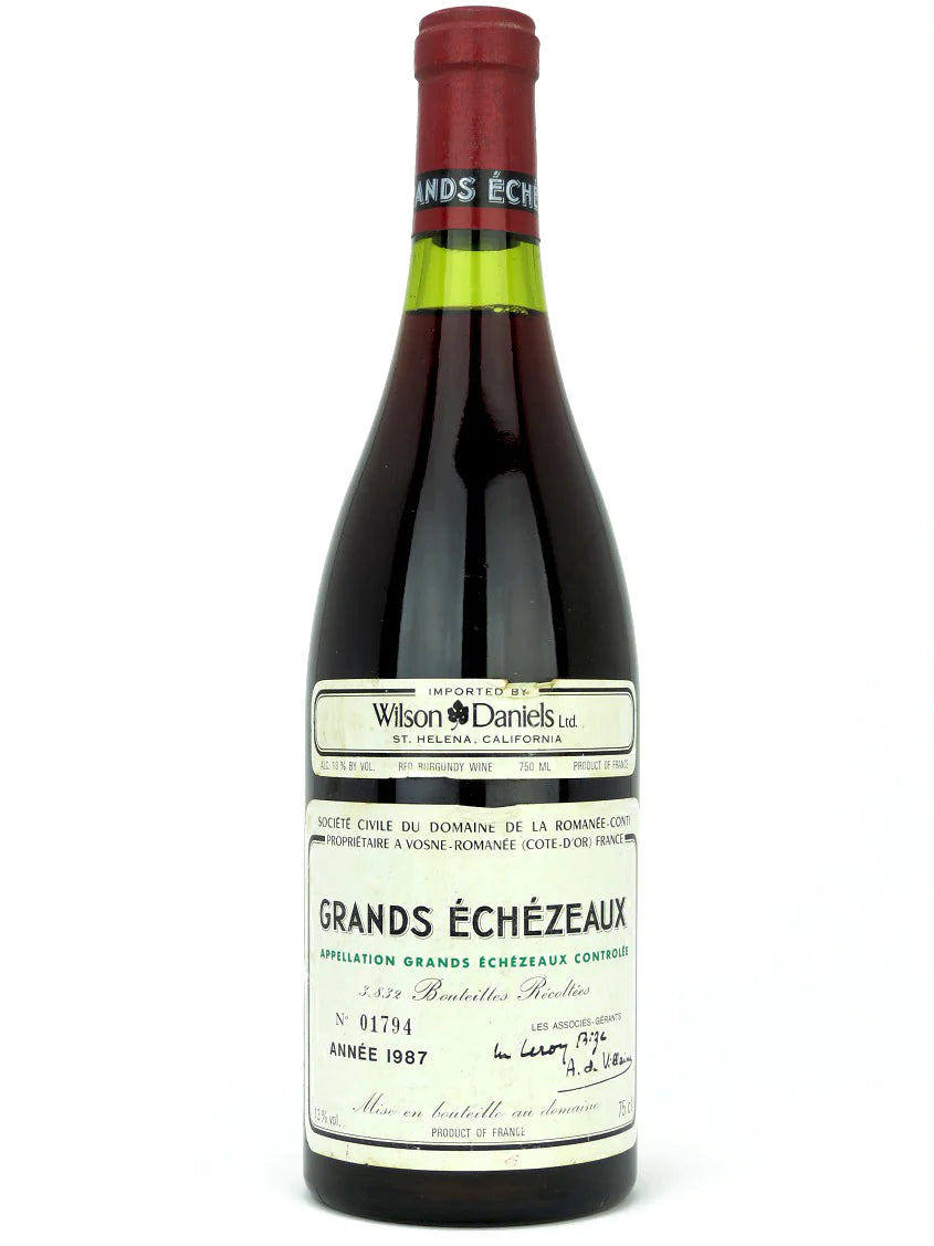 回收紅酒|香港收酒網高價收購大依瑟索(Grands Echezeaux) 1987 系列紅酒|宏康商行專業回收鑒定各系列紅酒