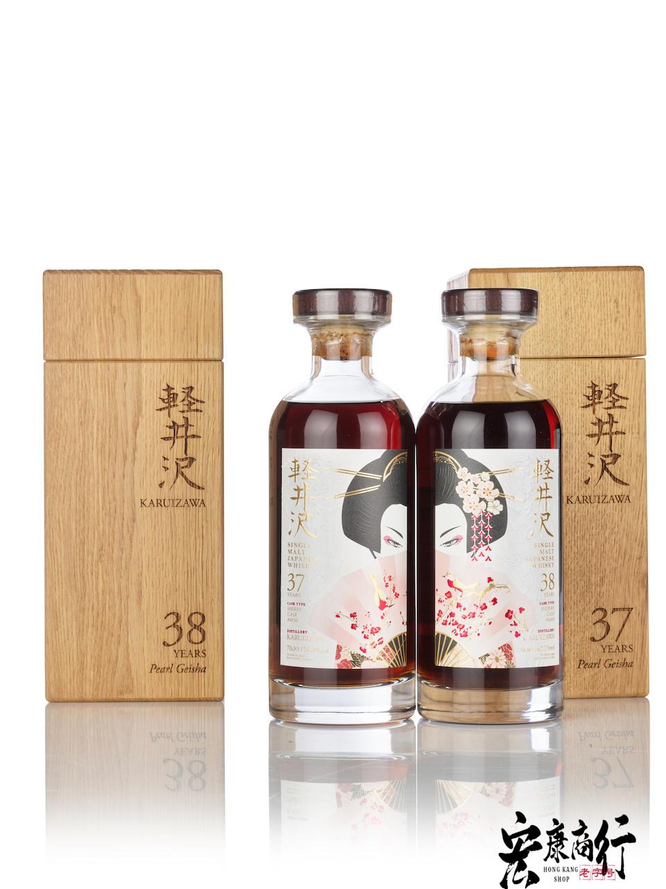 香港地區專業回收日本威士忌酒 大批量收購日本威士忌輕井澤系列 最高價格回收輕井澤(KARUIZAWA) 37/38年 珍珠藝妓