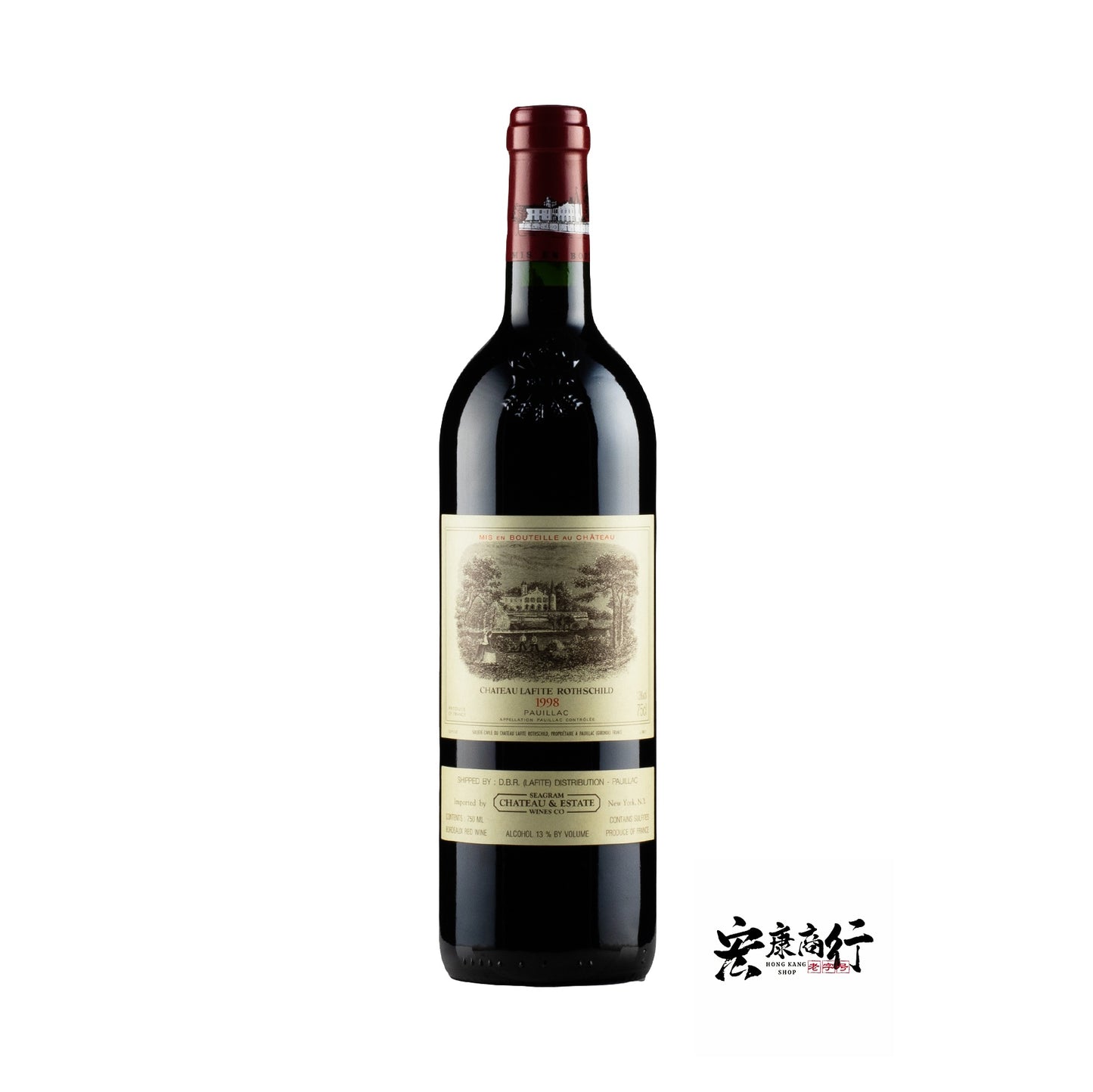 宏康商行-回收Chateau Lafite Rothschild 1998(拉菲罗斯柴尔德城堡1998年份)紅葡萄酒