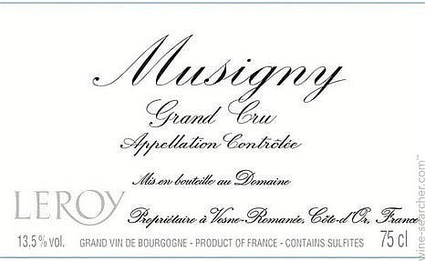 宏康商行-高價回收紅酒Domaine Leroy Musigny Grand Cru