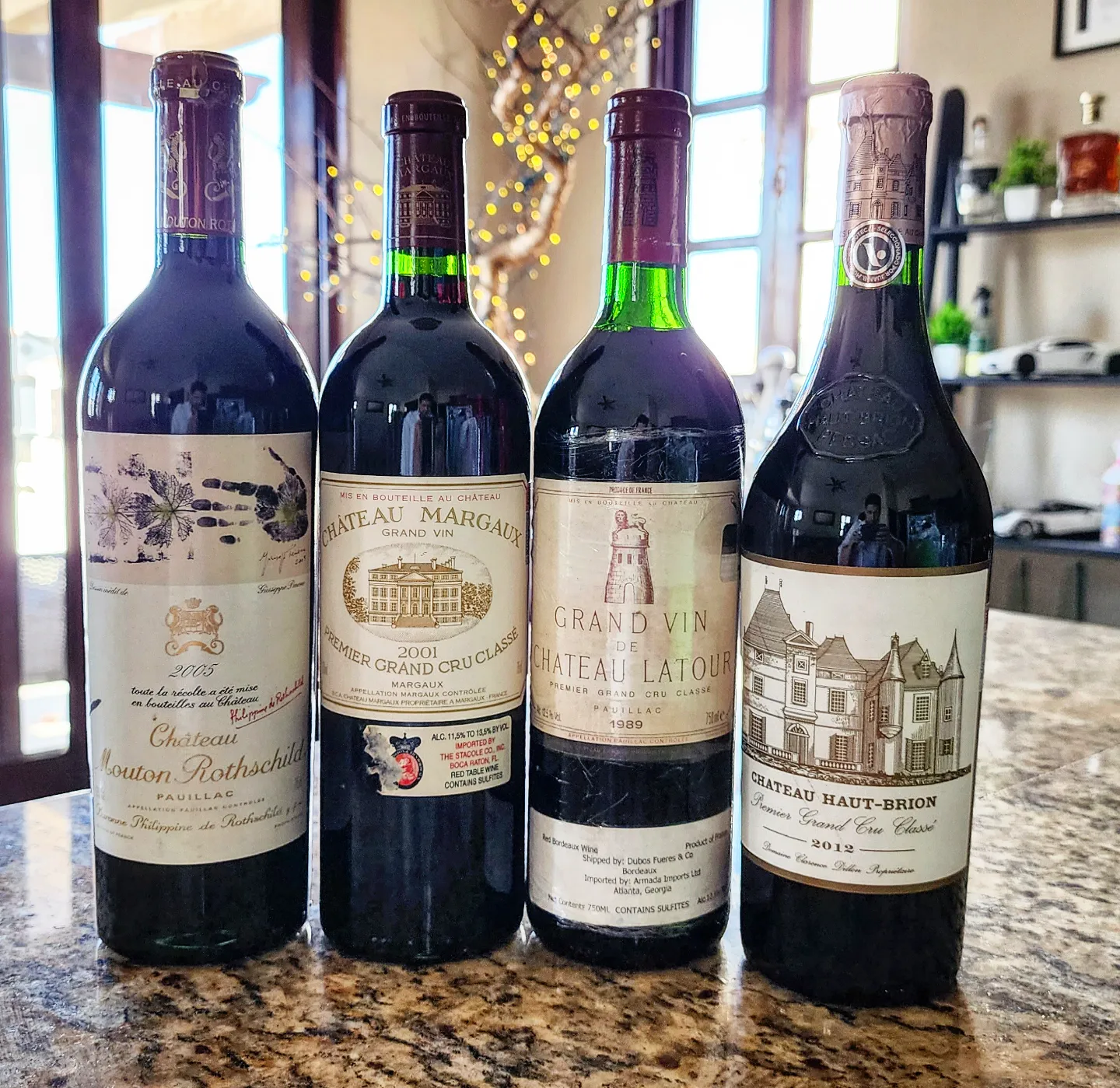 Three 1985 Château Margaux Bottles reference image for identification and condition review