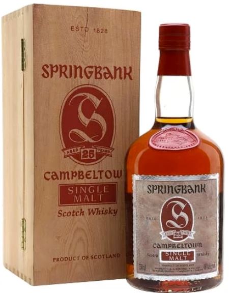 世界威士忌酒 雲頂（Springbank）25年 瓶身正面照｜宏康酒行回收參考