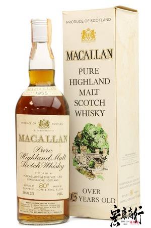 【宏康商行】專業收購威士忌酒 上門回收麥卡倫 15年 Macallan 15yo 1955 80 proof