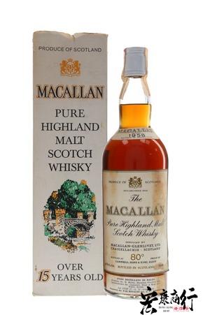 高價收購威士忌酒 -宏康商行上門回收麥卡倫 15年 Macallan 15yo 1958 80 proof