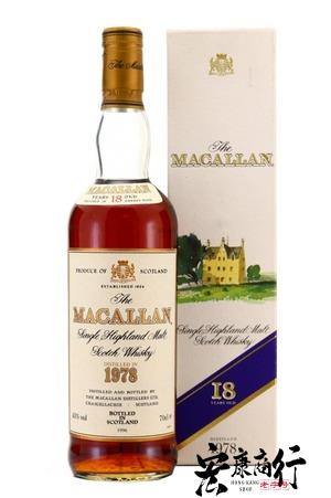 香港回收麥卡倫 18年 1978 Macallan 1978… - 宏康酒行實物展示
