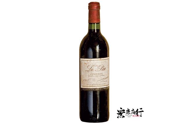 紅酒 回收裡鵬Le Pin Pomerol 198… 瓶身正面照｜宏康酒行回收參考