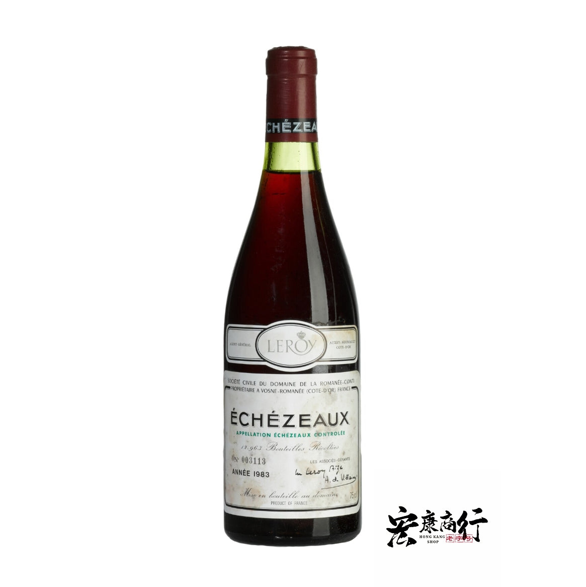 香港回收依瑟索（Echezeaux）1983 系列紅酒上門回收 - 宏康酒行實物展示