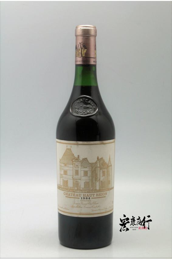 紅酒 回收侯伯王（Haut-Brion）1984 … 瓶身正面照｜宏康酒行回收參考