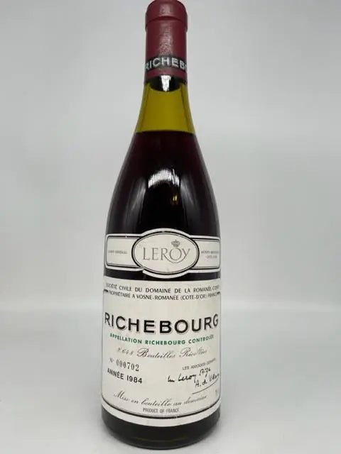 回收DRC系列紅酒 高價收購現金上門回收DRC系列紅酒  高價收購裡奇堡（Richebourg） 1984系列紅酒