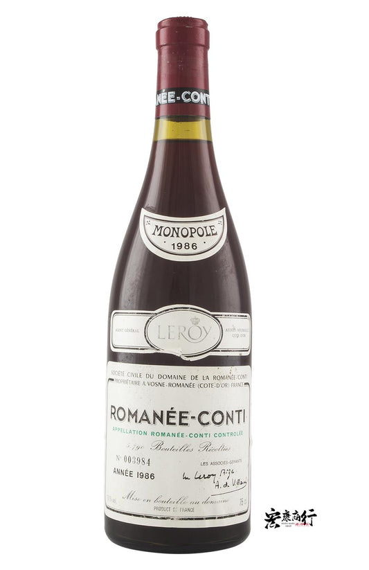 太子地區上門回收紅酒  收購羅曼尼·康帝（Romanee-Conti）1986 系列紅酒