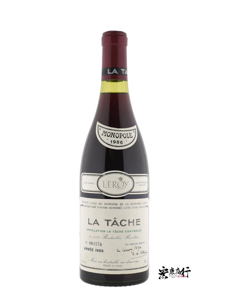 香港回收DRC紅酒 收購拉塔希（La Tache）1986… - 宏康酒行實物展示