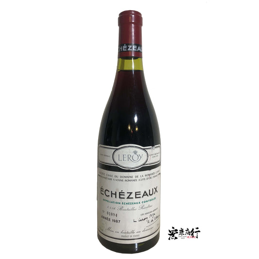 高價收購DRC系列紅酒 回收依瑟索（Echezeaux）1987 系列紅酒