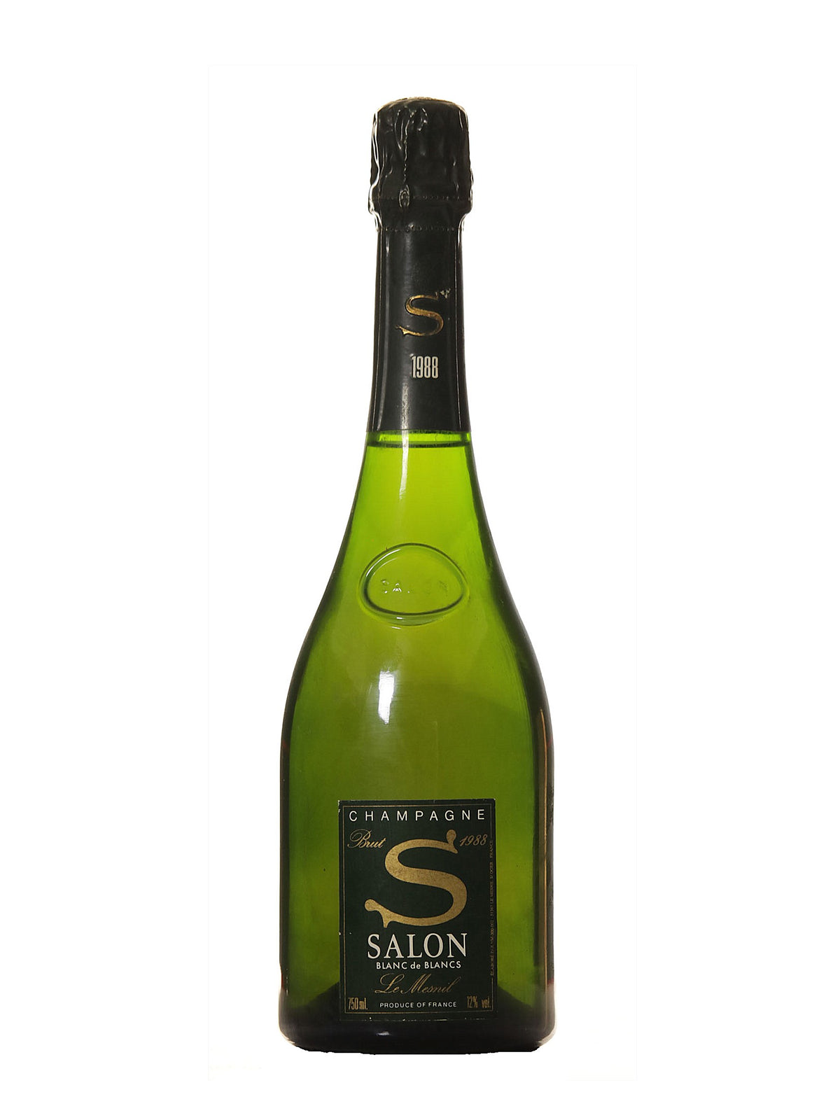 1988年份沙龍香檳（Salon Champagne… 瓶身正面照｜宏康酒行回收參考
