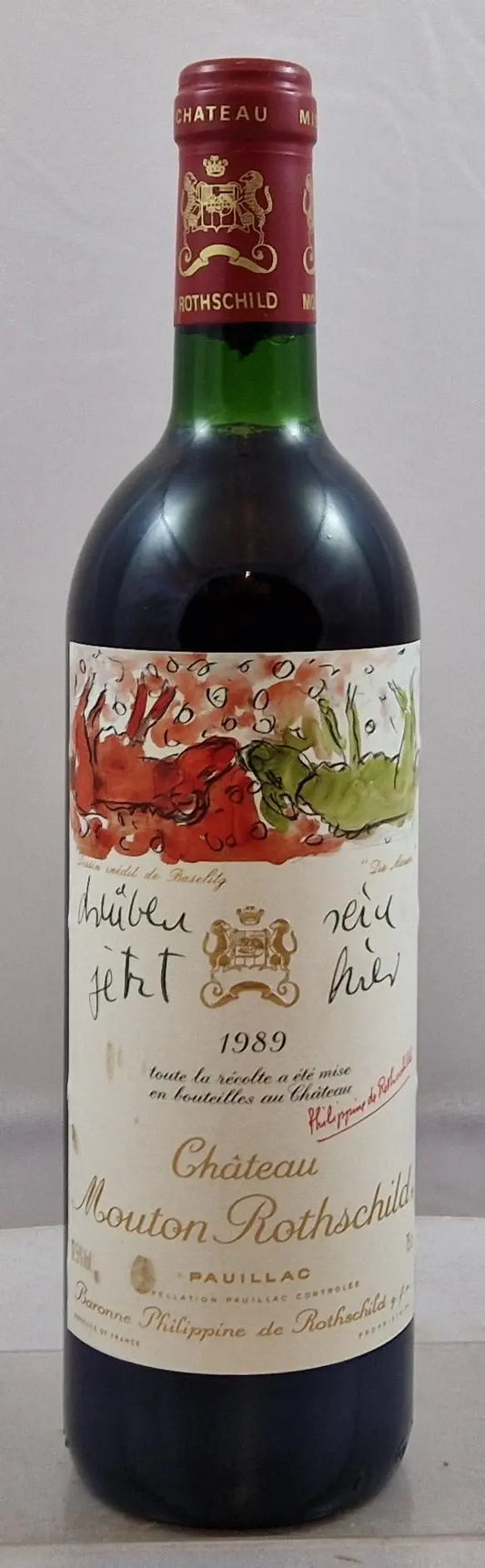 香港紅酒回收公司  專業收購木桐/武當（Chateau Mouton Rothschild） 1989 系列紅酒