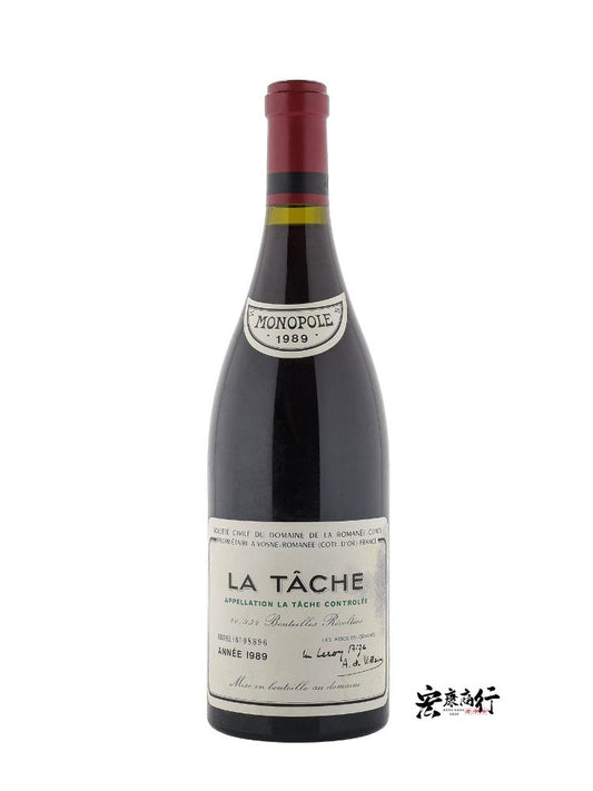 香港高價收購DRC紅酒  上門回收拉塔希（La Tache）1989 系列紅酒