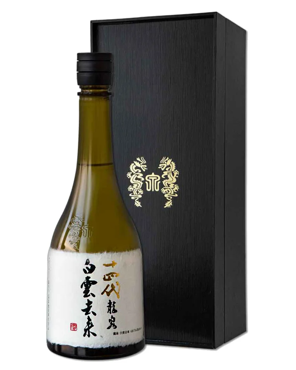 十四代 龍泉 白雲去來 七垂二十貫大極上諸白 純米大吟釀 瓶身正面照｜宏康酒行回收參考