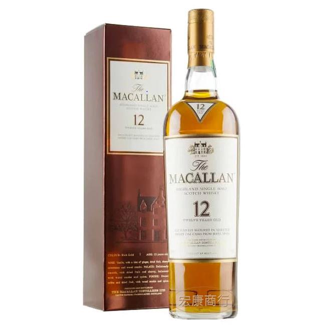 香港回收麥卡倫Macallan 12年雪莉桶舊版 - 宏康酒行實物展示