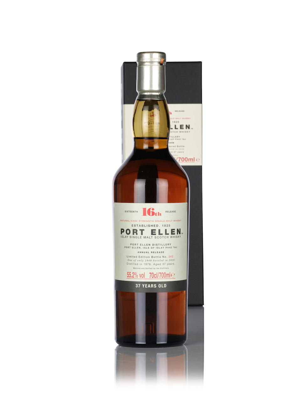 威士忌酒 波特艾倫Port Ellen-16th A… 瓶身正面照｜宏康酒行回收參考