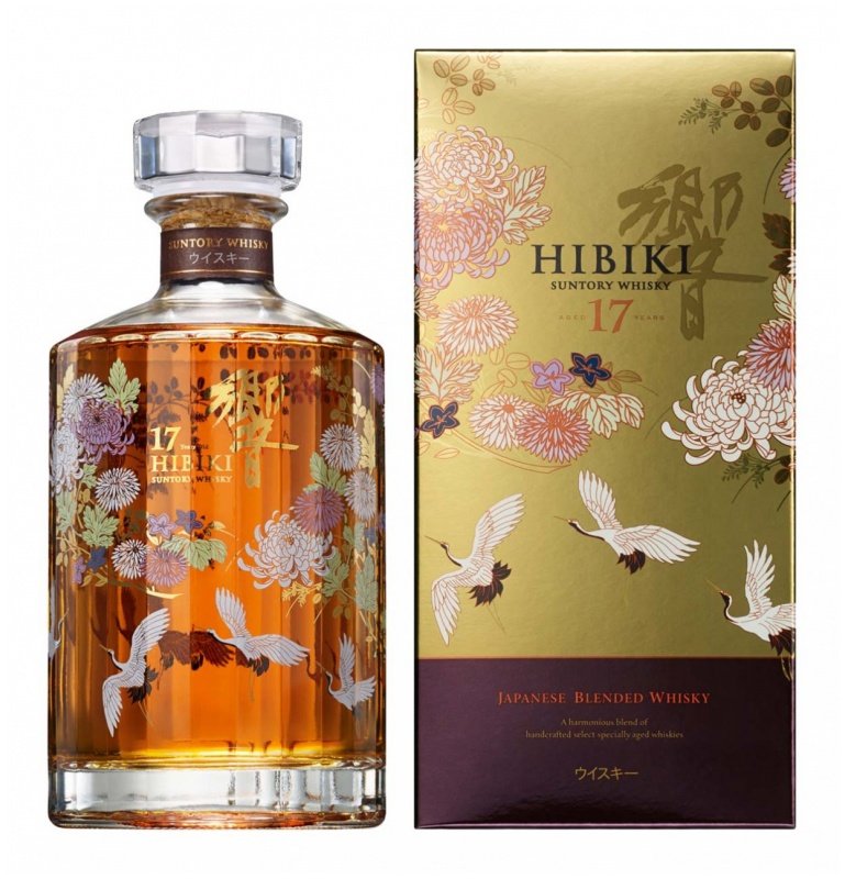 響17年花鳥風月特別版 hibiki 威士忌 瓶身正面照｜宏康酒行回收參考