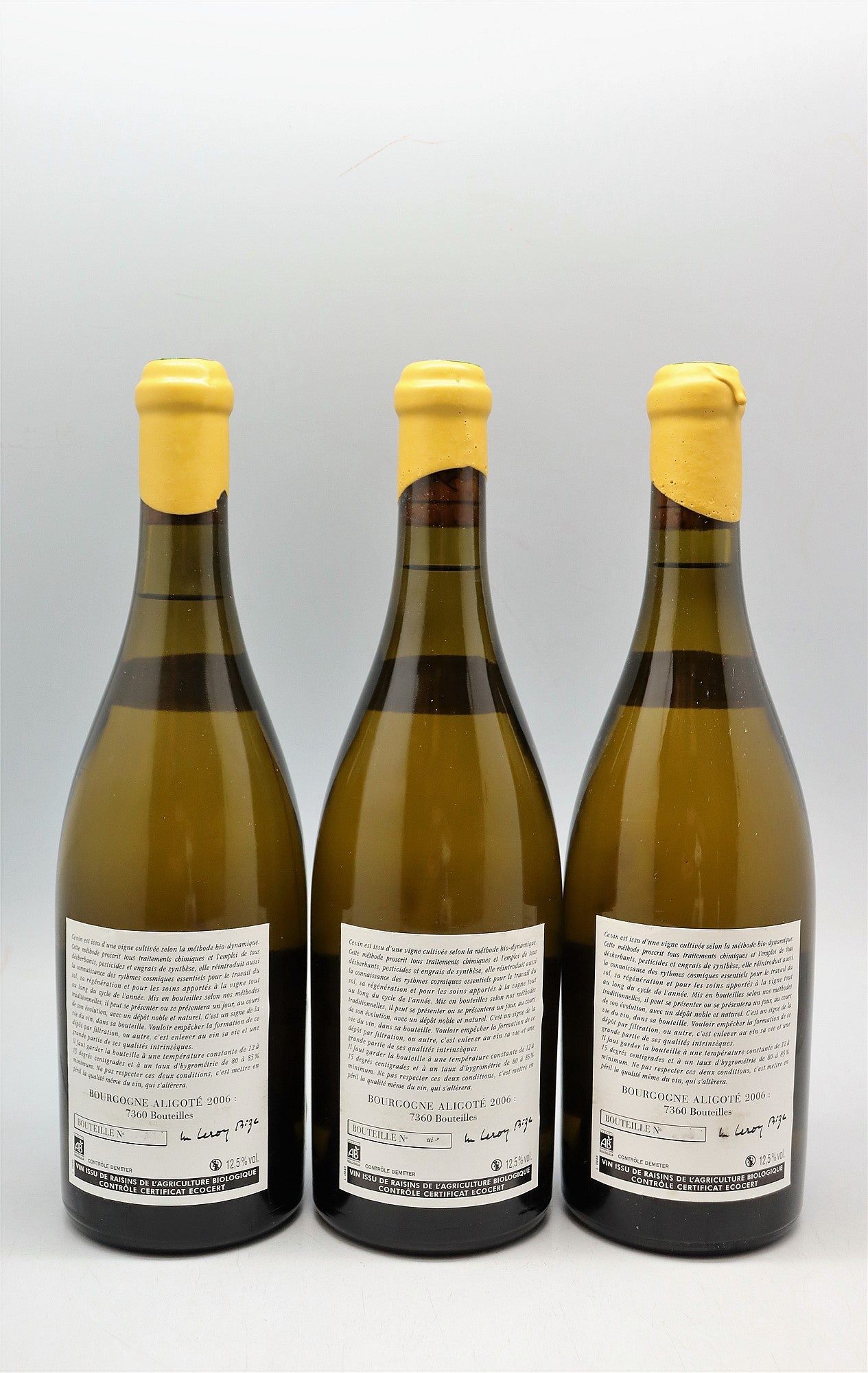 宏康酒行回收勒桦酒庄阿里高特白葡萄酒 (Domaine Leroy Bourgogne Aligote)